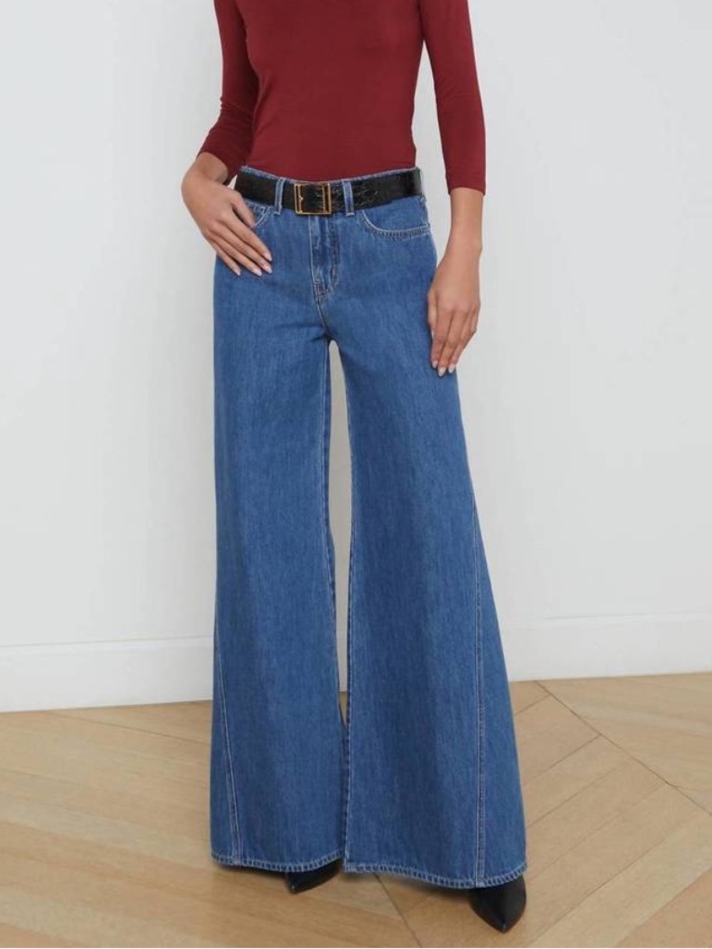 L'Agence Beau Wide Leg Jeans in Glendora Size 24